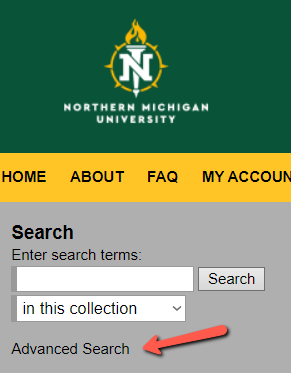 The Commons Advanced Search button