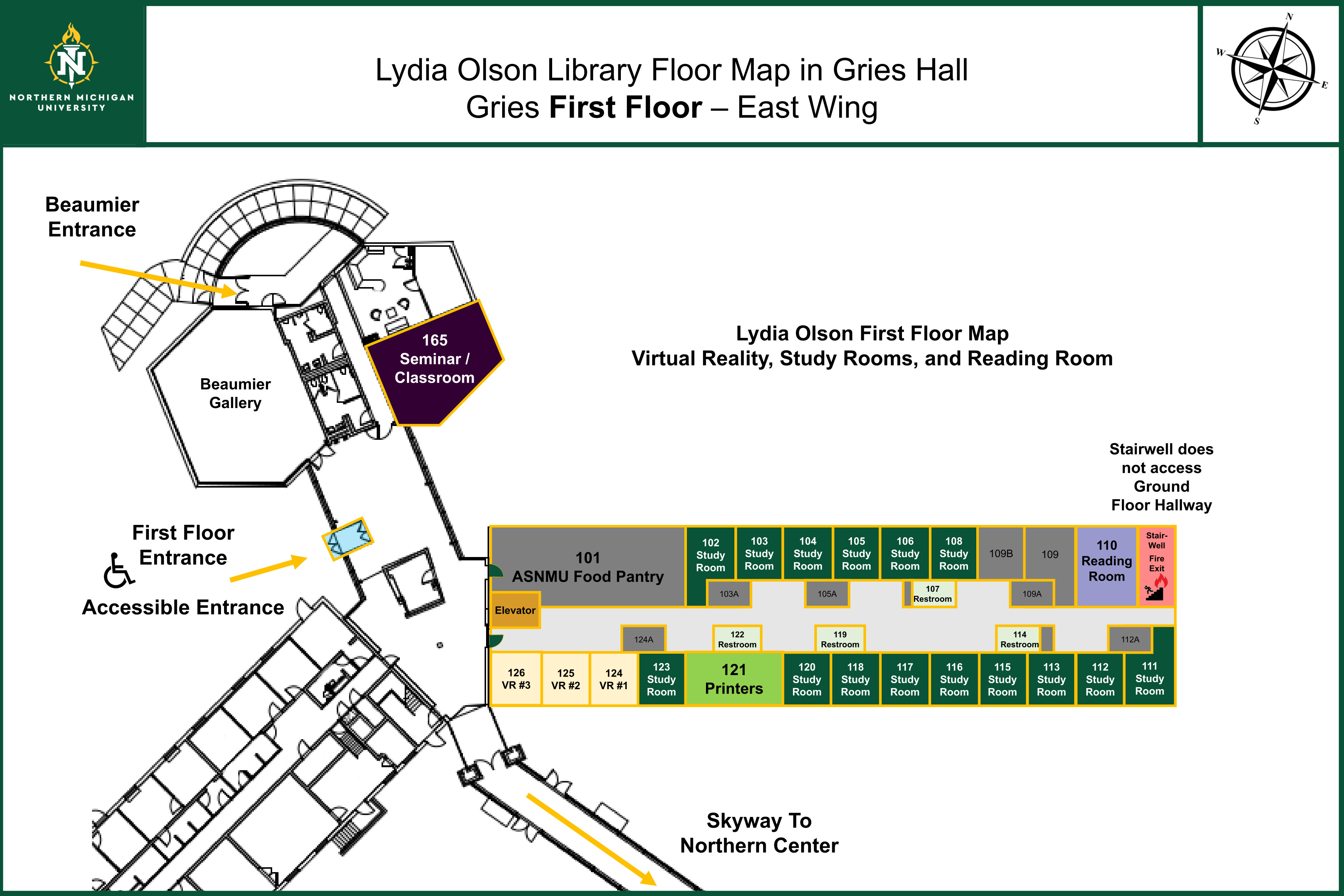 Gries Hall Library First Floor Map