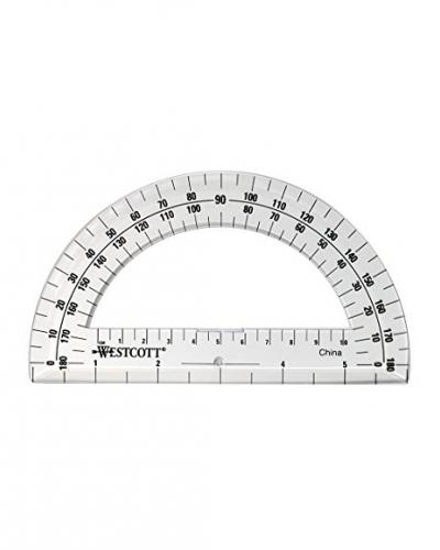 A photo of a protractor