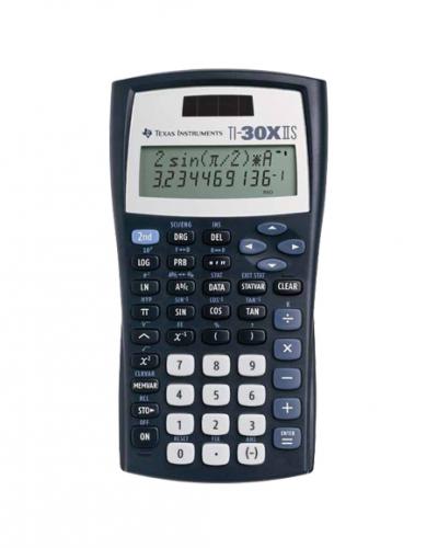 A photo of a Texas Instrument TI-30X IIS calculator