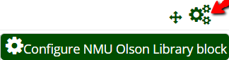 Select: Configure NMU Olson Library block