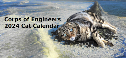 US Army Core of Engineers 2024 Cat Calendar