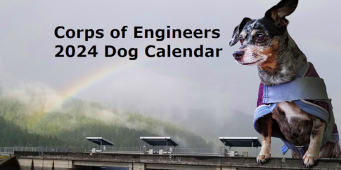 US Army Core of Engineers 2024 Dog Calendar
