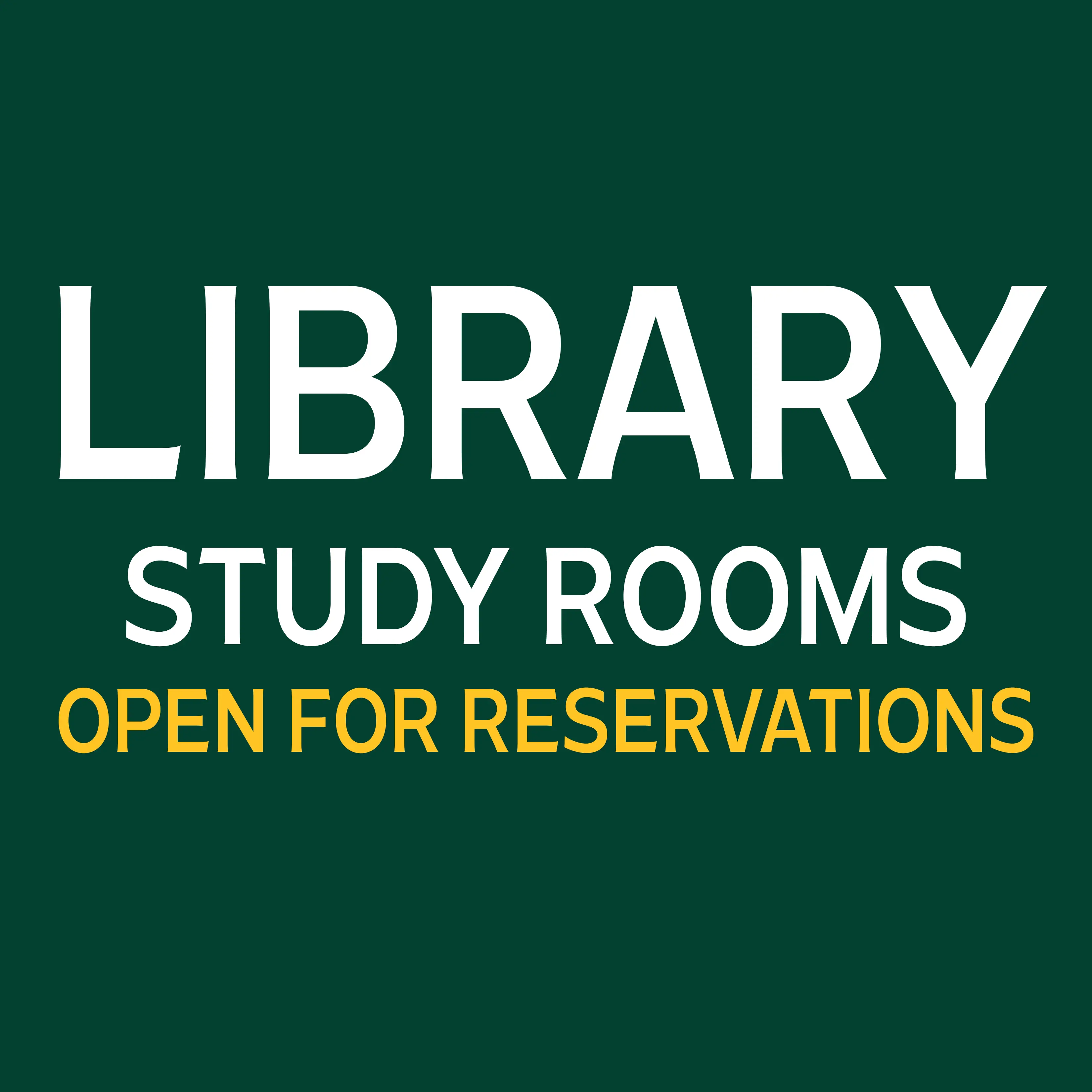 Library study room poster.