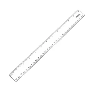 Clear, 1-foot, ruler.
