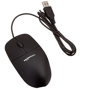 USB Type-A wired computer mouse.