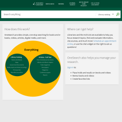 Screenshot of the Primo search system.