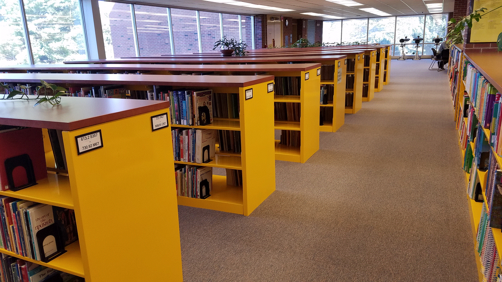Picture of shelves of books