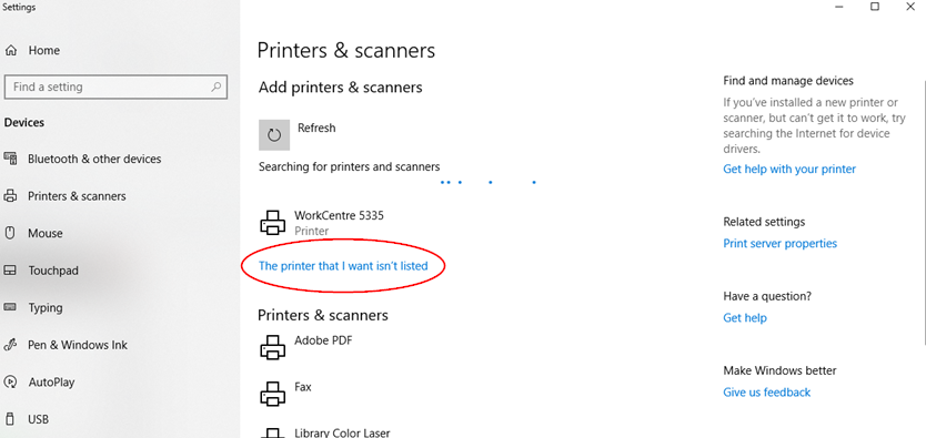 Screenshot of windows dialogue box requesting the user to input various pieces of info regarding the printer&apos;s port name and settings.