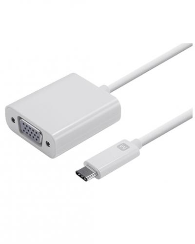 A photo of a USB-C to VGA adapter