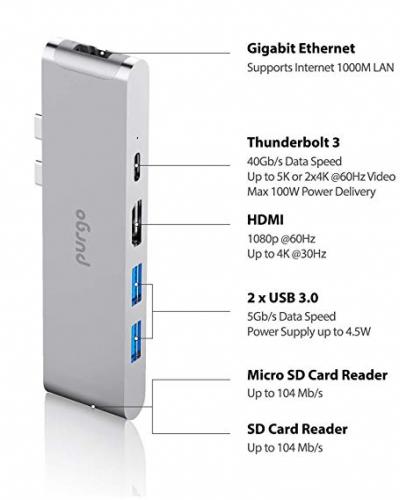 A photo of an Apple USB-C adapter dock