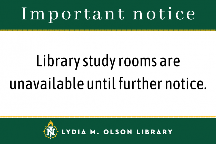 Important Notice: library study rooms are unavailable until further notice.