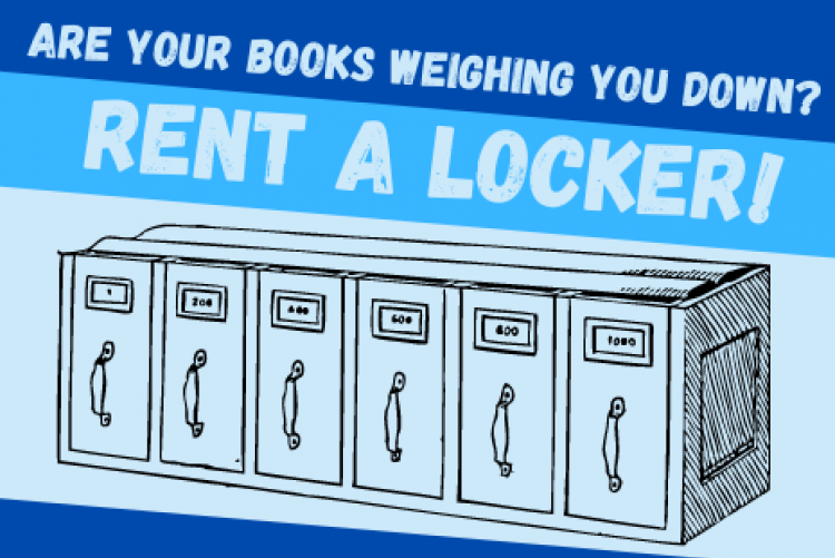 Are your books weighing you down? Rent a locker!