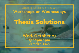 Thesis Solutions - Oct 27 12-1pm