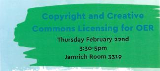 Event Flier for Creative Commons Licensing for OER