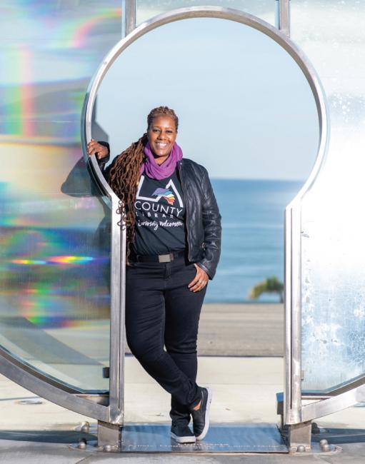 Photo by David Zentz, Library Journal Picture of Skye Patrick as part of Library Journal article