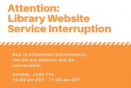 Service interruption: library website