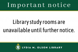Important Notice: library study rooms are unavailable until further notice.