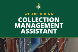 We are hiring: Collection Management Assistant