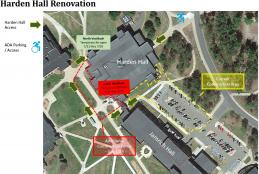 Harden Hall renovation expansion map