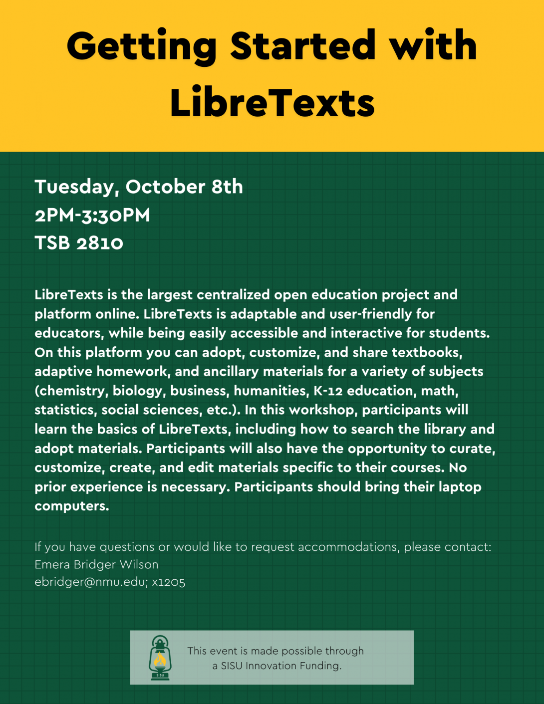 Getting Started with LibreTexts event flyer, complete content is in the page text.